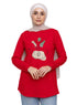 Racing Red Printed Long - Sleeve Design 31 - Khotwh